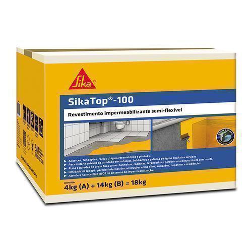 Impermeabilizante Sika Top 100 Cinza Caixa Com 18kg