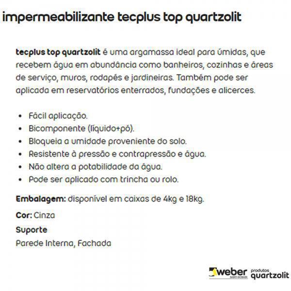QUARTZOLIT IMPERMEABILIZANTE TECPLUS TOP 18KG