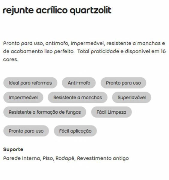 REJUNTE ACRILICO QUARTZOLIT CINZA PLATINA 1KG