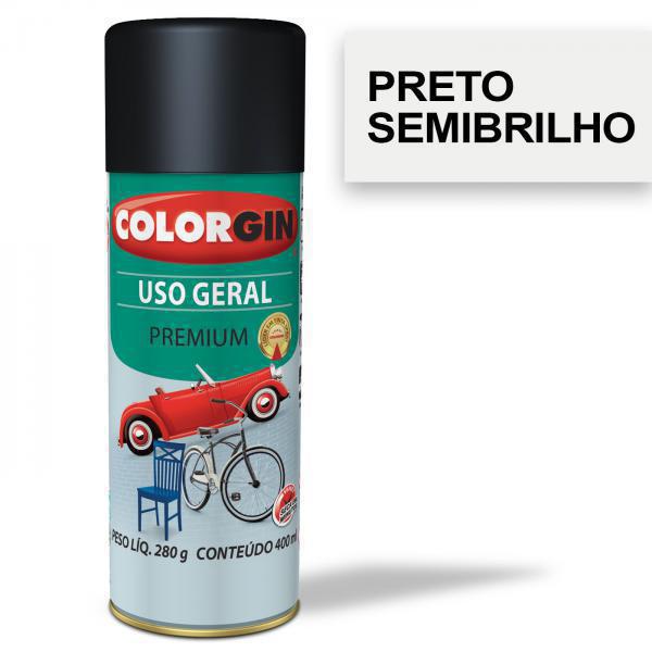 SPRAY U GERAL PRETO SEMI BRILHO COLORGIN