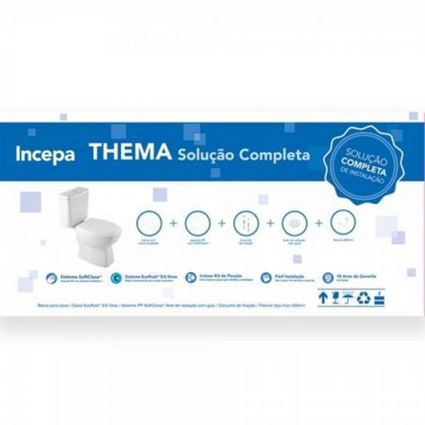 BACIA COM CAIXA COMPLEMENTOS DE INSTALAÇÃO THEMA BRANCO - ROCA/INCEPA