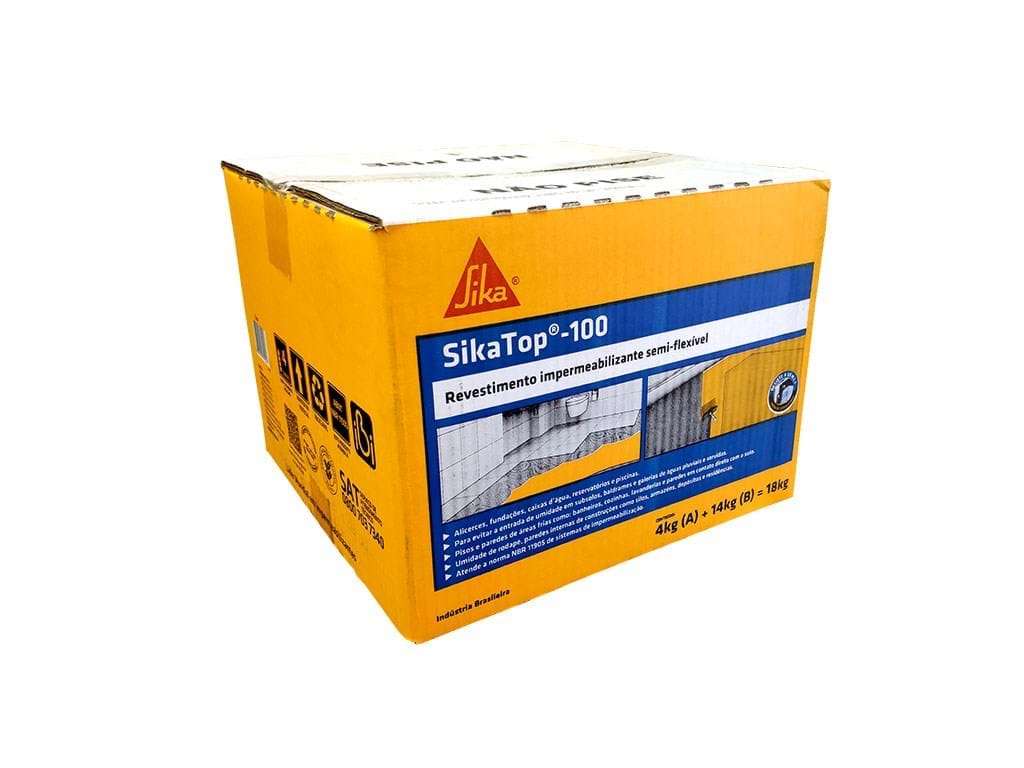 Impermeabilizante Sika Top 100 Cinza Caixa Com 18kg
