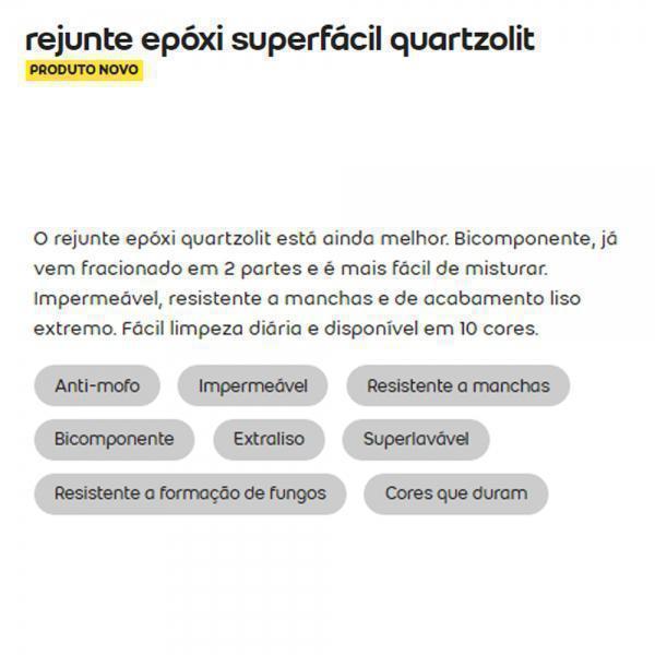 REJUNTE EPOXI SUPERFACIL QUARTZOLIT 1KG BRANCO