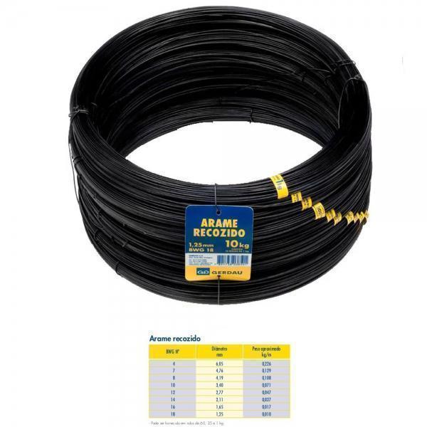 GERDAU ARAME RECOZIDO LISO BITOLA BWG 14 DIÂMETRO 2,11MM PESO 1KG (40 METROS)
