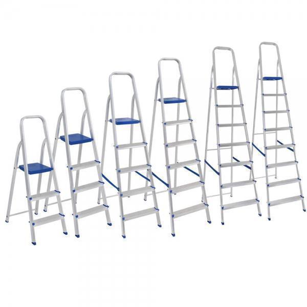 MOR ESCADA DE ALUMÍNIO 5 DEGRAUS CAPACIDADE 120 KG 44 CM X 156 CM X 78 CM